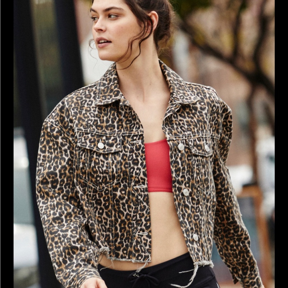 Free People Cheetah Jacket New small